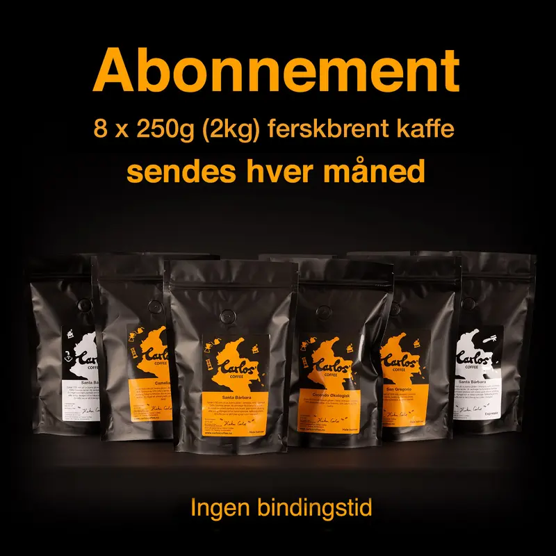 2 kg kaffe (8 poser)
