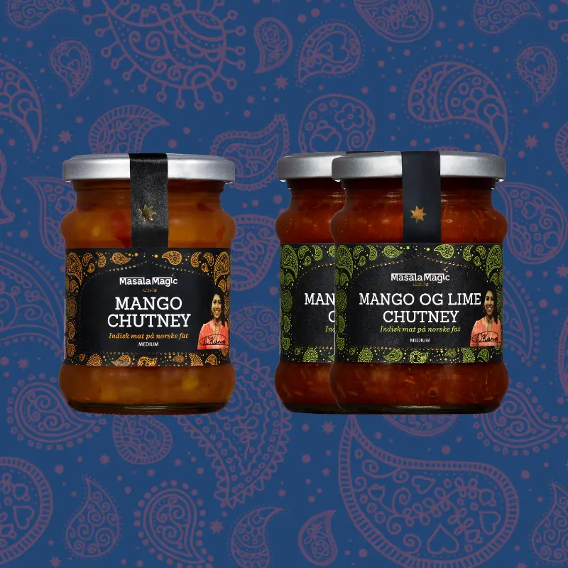 2 mango & lime og 1 mango chutney