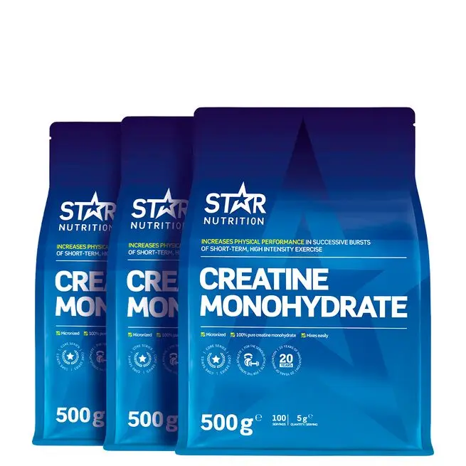 3 x 500g Star Nutrition Kreatin - Maksimer Din Treningsytelse!