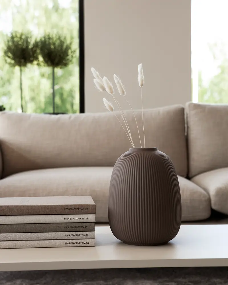 ÅBY VASE L BRUN
