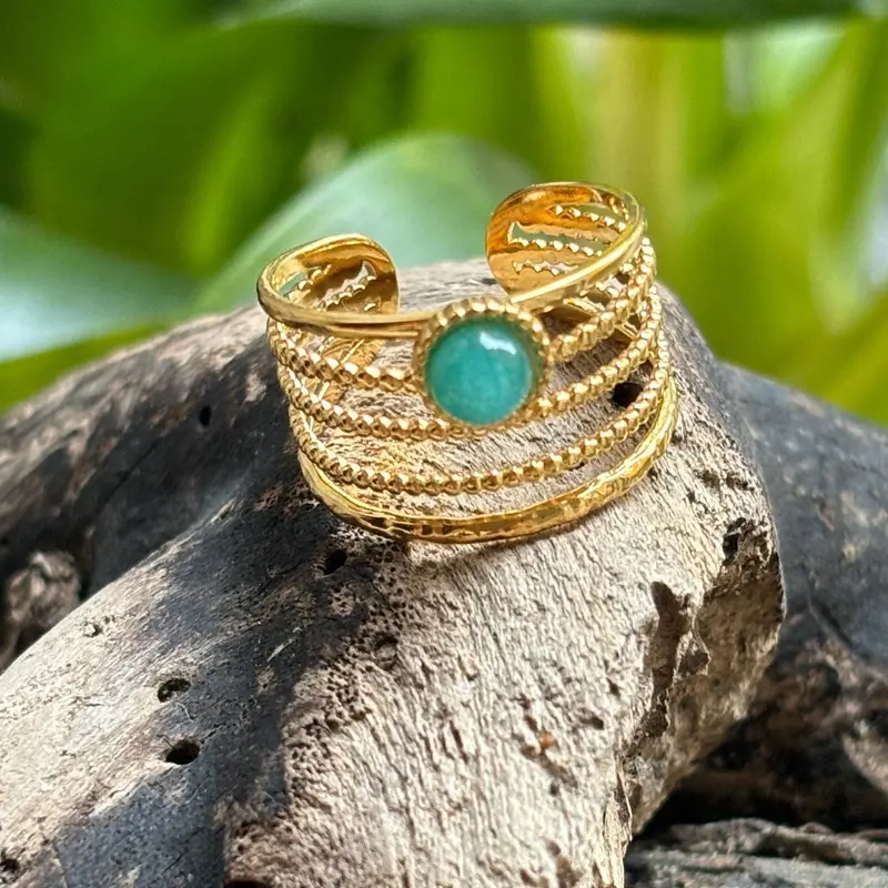 Amazonite Multi Band Ring