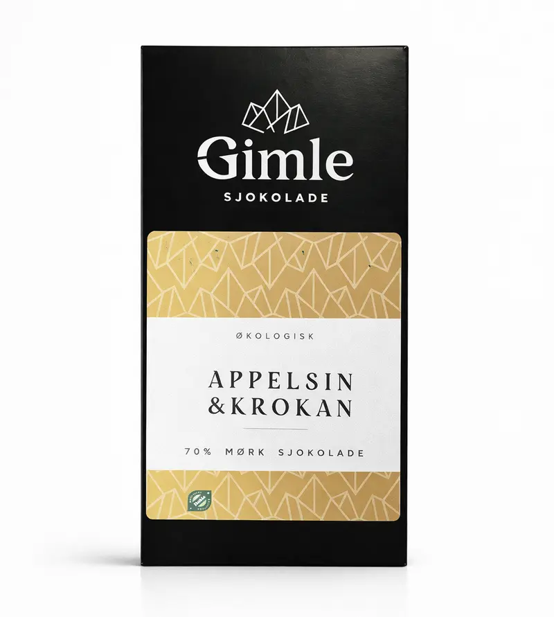 Appelsin & Krokan - 70% Mørk sjokolade - økologisk