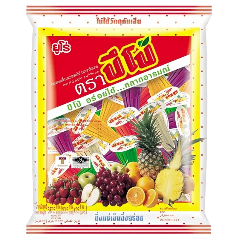 Assorted Fruit Flavour Cup Jelly - Pipo, 282g