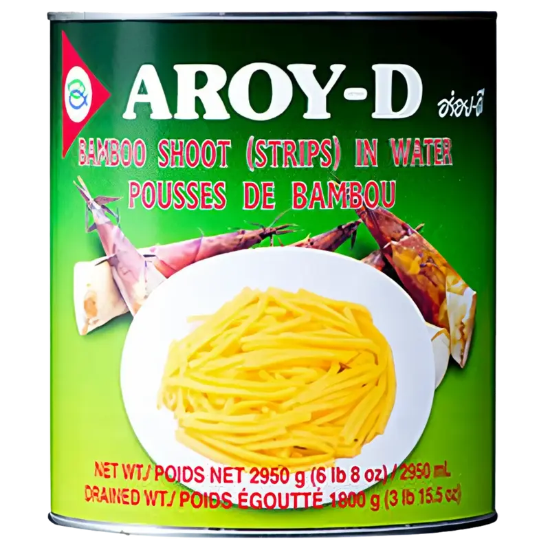 Bamboo Shoot (Strips) In Water - Aroy-D, 2950g