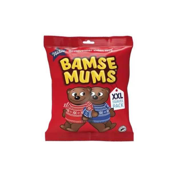 Bamsemums XXL Party Pack 400g Nidar - Bear Hugs Coated Chocolate Marshmallow
