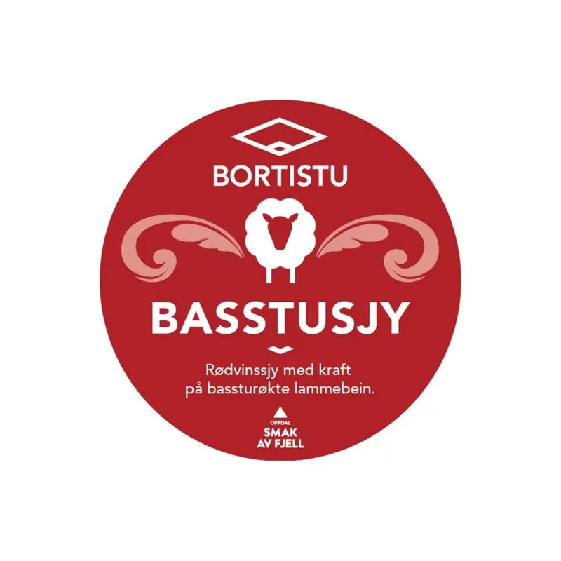 Basstusjy, rødvinssjy til lammelår.