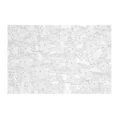 Bordløper blomster 26cmx5m transp./hvit