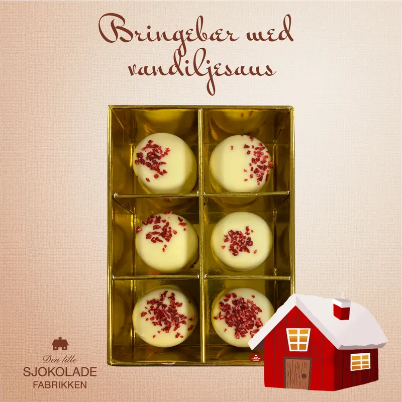 Bringebær med vaniljesaus