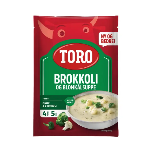 Broccoli & Cauliflower Soup - Brokkoli & Blomkål Suppe 68g Toro