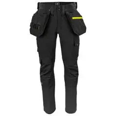 Bukse PROJOB Håndverk 5551 D116 sort/gul