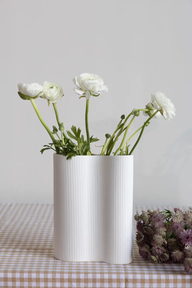 BUNN VASE HVIT