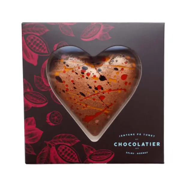 Chocolate Heart Hazelnut Crunch 30g - Sjokoladehjerte Hasselknas 30g Jentene På Tunet