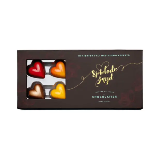 Chocolate Hearts 10 Pieces - Sjokoladehjerter 10biter 120g Jentene På Tunet