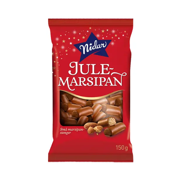 Christmas Marzipan Mini Bars - Julemarsipan Småstenger 150g Nidar