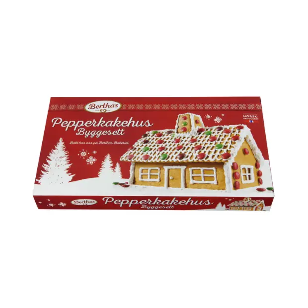 Classic Gingerbread House Kit 10 Pcs - Pepperkakehus Byggesett 385g Berthas