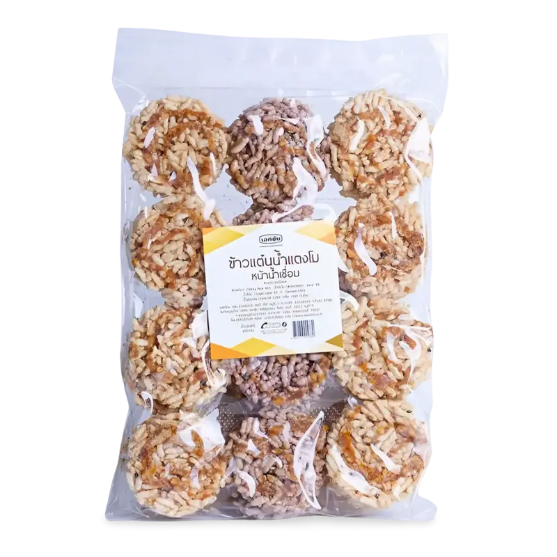 EkaChai Crispy Watermelon Rice Cracker (ข้าวแต๋นน้ำแตงโม เอกชัย), 200g