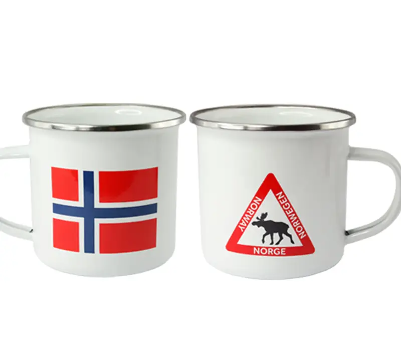 Emaljekopp, Elgskilt og flagg