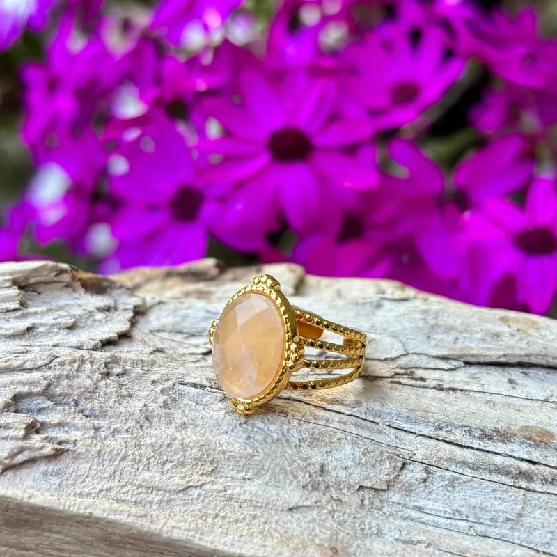 Faceted Rose Quartz Ring