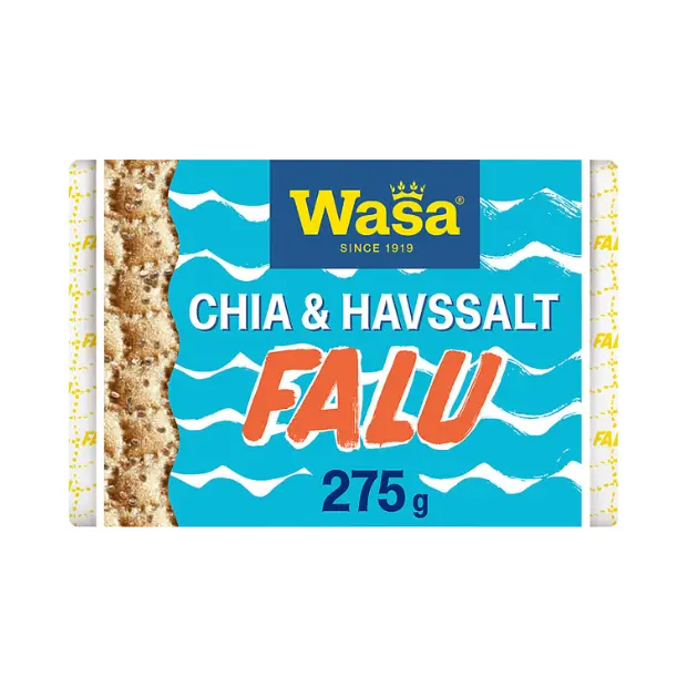 Falu Crispbread with Chia & Sea Salt - Knekkebrød Falu Chia&Havsalt 235g Wasa