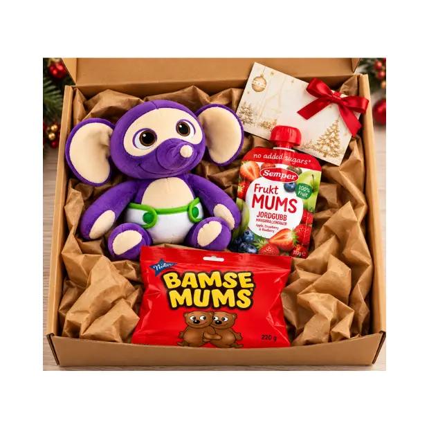 Fantus Christmas Gift Box for Kids – Norwegian Treats & Plush Toy