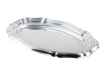 Fat ovalt 46x30cm rpet sølv (5)