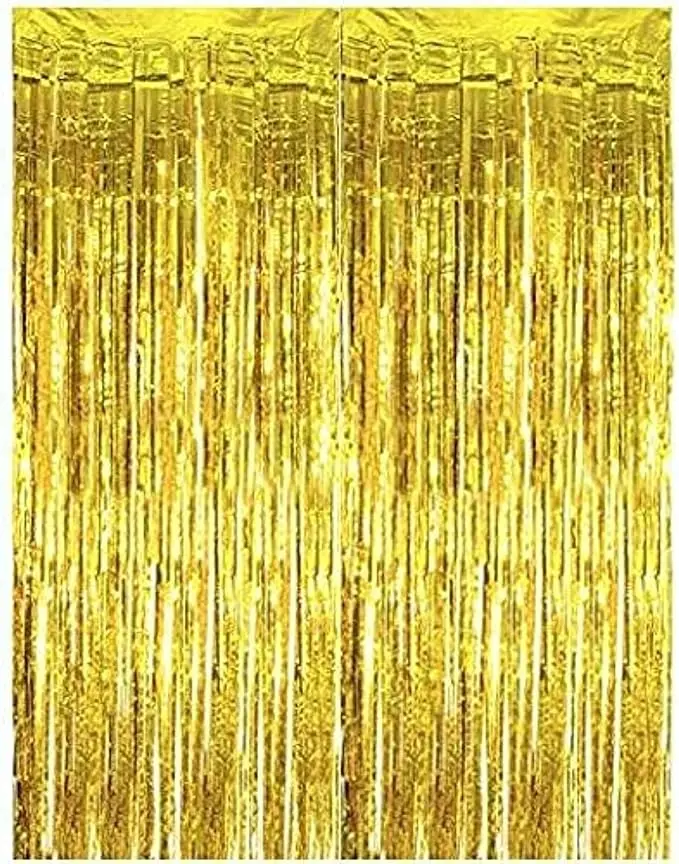 Festgardin, gull, 0,9 x 2,5m