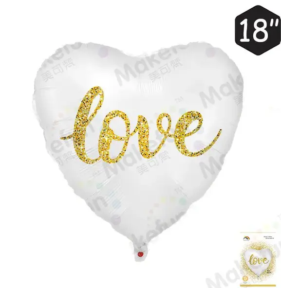 Folieballong - hjerte, love