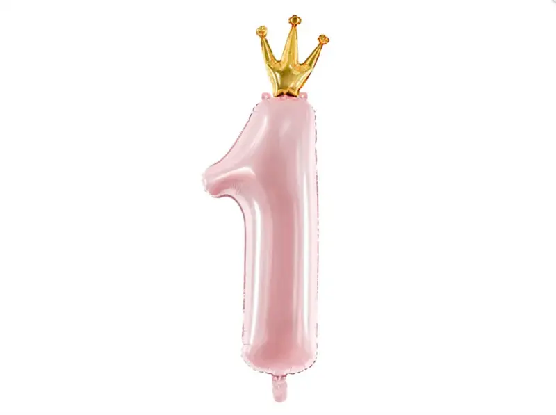 Folieballong - Nummer 1, Rosa
