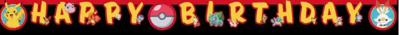 Happy birthday banner - Pokèmon