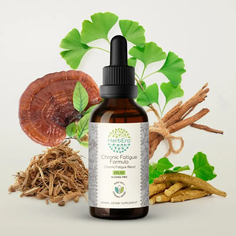 HerbEra Ashwagandha, Siberian Ginseng & Reishi Blend Tincture (Alcohol-Free, 59 ml)