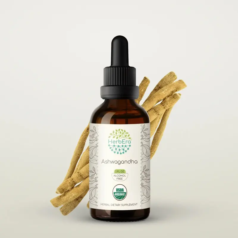 HerbEra Ashwagandha Tincture (Alcohol-Free, 59 ml)