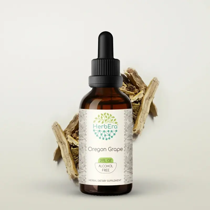 HerbEra Oregon Grape Tincture (Alcohol-Free, 59 ml)