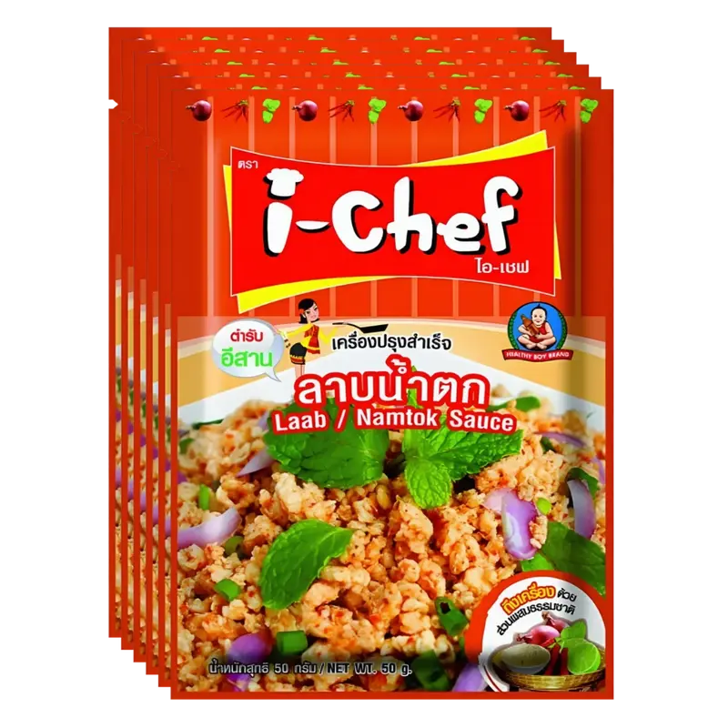 I-chef Laab Namtok Seasoning Mix Sauce, 6x50g