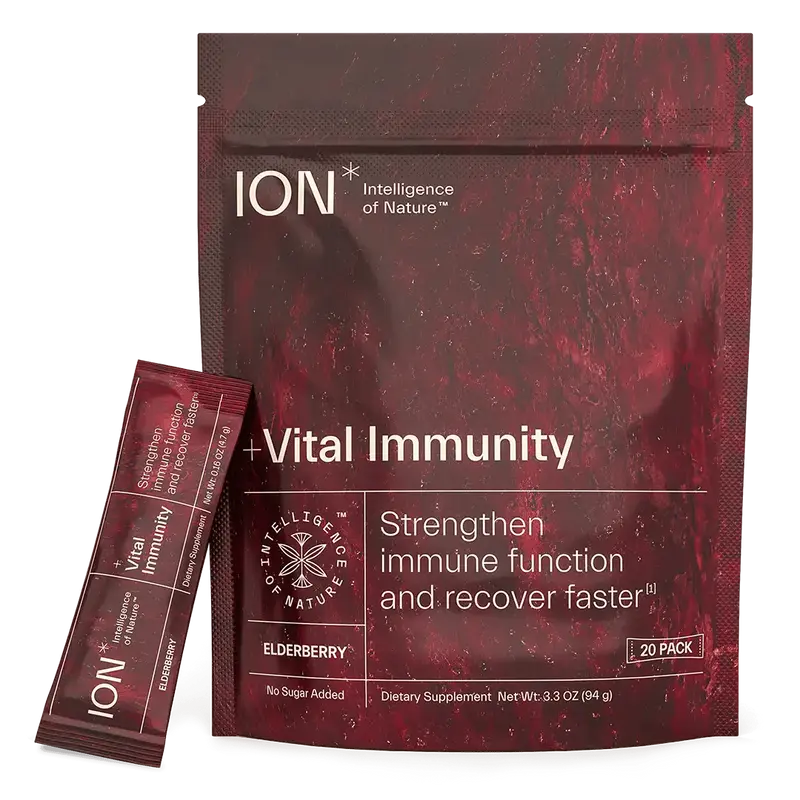ION* Vital Immunity – Elderberry Immune Drink Mix (20 Sachets)