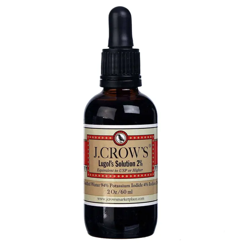 J.CROW'S Lugol's Solution of Iodine 2% (2 fl oz / 60 ml)