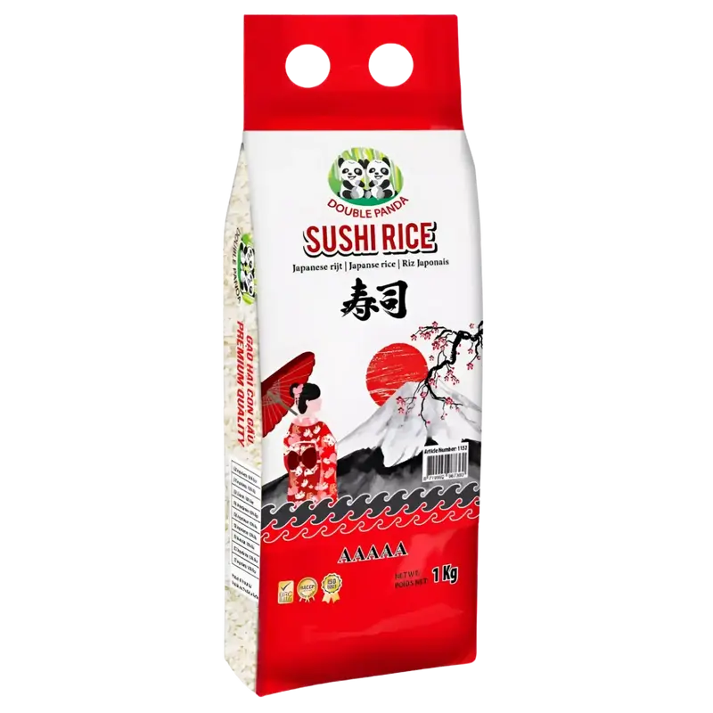 Japanske Sushi Ris - Double Panda, 1kg