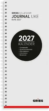 Journalkalender GRIEG 2027 spiral refill