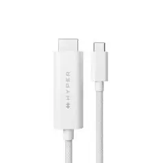 Kabel HYPER USB-C - HDMI 4k hvit