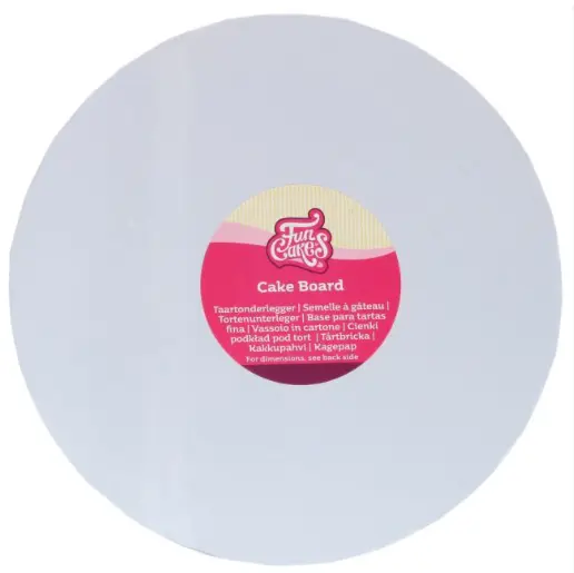 Kake brett rund 40cm - Hvit