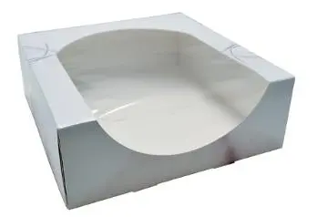 Kakeeske 28x28x10cm m/vindu lokk (100)
