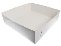 Kakeeske bunn 32x32x12cm papp hvit (100)