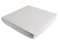 Kakeeske lokk 32x32x12cm papp hvit (100)