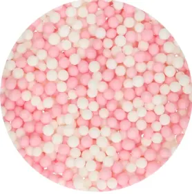 Kakestrøssel - Rosa og hvite kuler