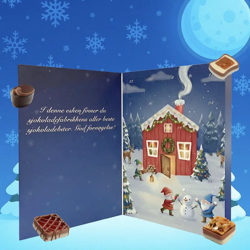 Kalender med våre aller beste konfektbiter (alkoholfri)
