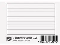 Kartotekkort EMO A7 linjert 200g (100)