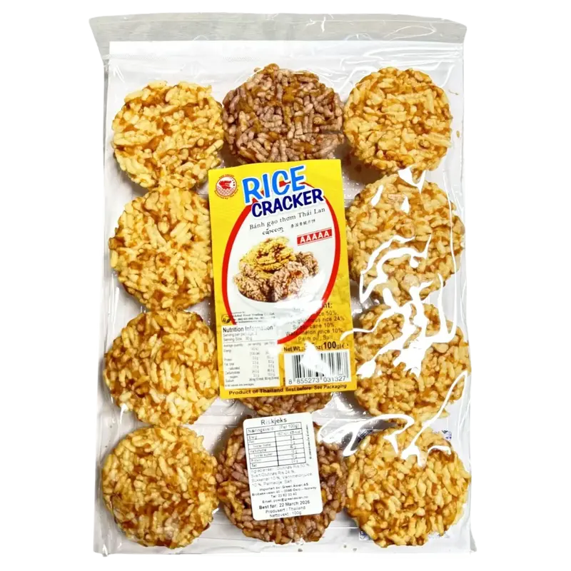 Khao Taen Thai Crispy Rice Crackers with Caramelized - Red Dragon, 100g
