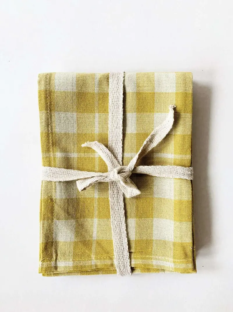 Kjøkkenhåndkle 45×45 cm s/2 gult 2 PK
