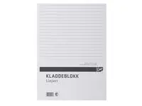 Kladdeblokk EMO A4 60g 100 blad linjer