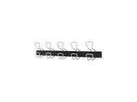 Klesknagg ALBA 5 kroker 76cm sort/metal