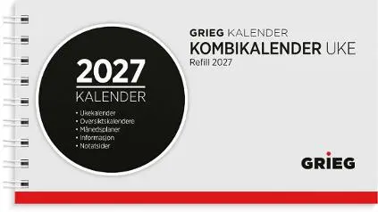 Kombikalender GRIEG 2027 spiral